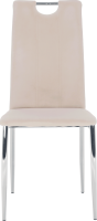 Jídelní židle, béžová Dulux Velvet látka / chrom, OLIVA NEW