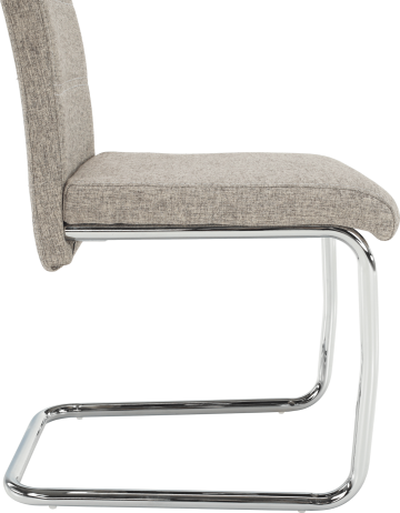 Jídelní židle ABIRA NEW, látka krémová/ chrom