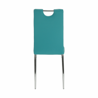 Jídelní židle OLIVA NEW, ekokůže petrolejová / chrom