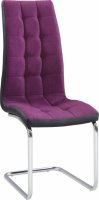 Jídelní židle, fialová / černá / chrom, SALOMA NEW