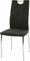 Jídelní židle OLIVA NEW, hnědošedá látka / chrom