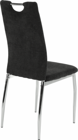 Jídelní židle OLIVA NEW, hnědošedá látka / chrom