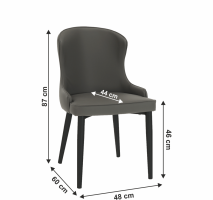 Jídelní židle SIRENA, šedá/černá