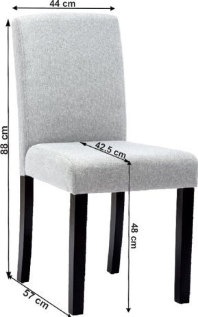 Jídelní židle SELUNA, světle šedá/černá