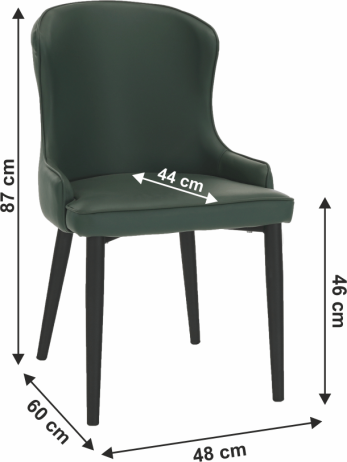 Jídelní židle SIRENA, zelená/černá