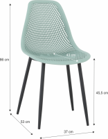 Jídelní židle TEGRA, zelená/černá
