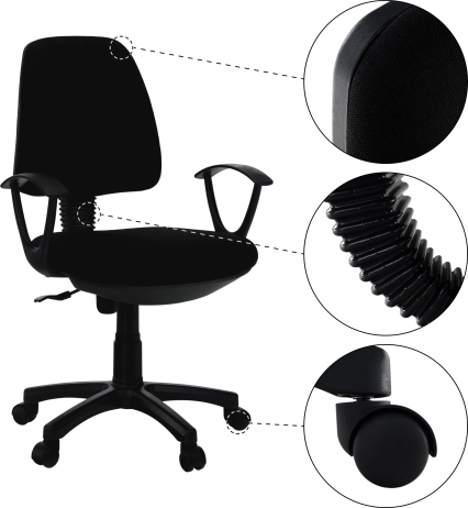 Kancelářská židle, černá, COLBY NEW