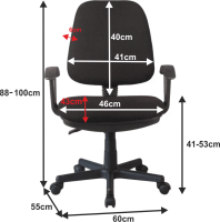 Kancelářská židle s područkami COLBY, černá