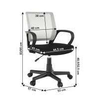 Kancelářská židle ADRA, šedá