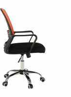 Kancelářská židle, síťovina oranžová / látka černá, APOLO NEW