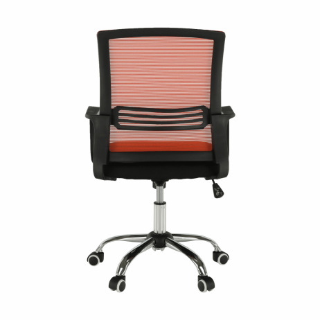 Kancelářská židle, síťovina oranžová / látka černá, APOLO