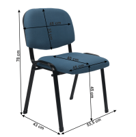 Kancelářská židle ISO 2 NEW, tmavomodrá