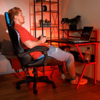 Kancelářské / herní křeslo MAFIRO s RGB LED podsvícením, černá