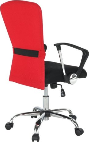 Kancelářské křeslo s černým sedákem, červená opěrka, AEX