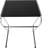 PC stůl s výsuvem JOFRY, černá, stříbrná