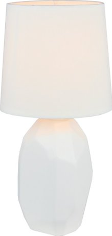 Keramická stolní lampa, QENNY TYP 1, bílá