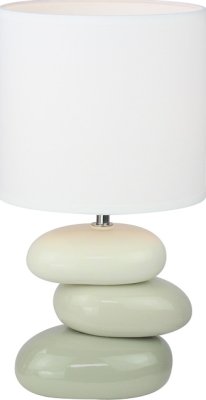 Keramická stolní lampa QENNY TYP 4, bílá / šedá