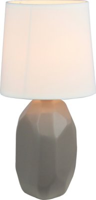 Keramická stolní lampa QENNY TYP 3, hnědá taupe