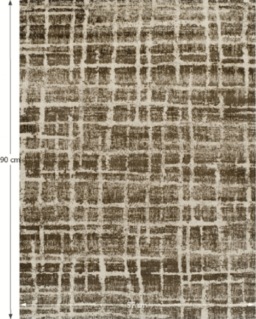 Kusový koberec STELLAN, béžová/hnědá, 57x90 cm