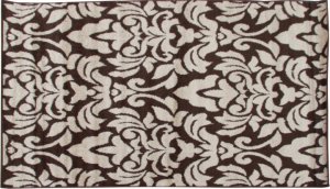 Kusový koberec LORENS, béžová / tmavě hnědá, 67x120 cm