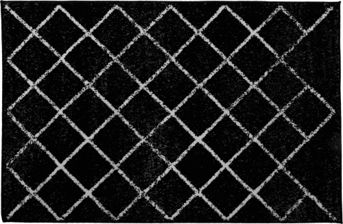 Koberec, černá/vzor, 67x120 cm, MATES TYP 1