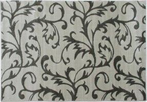 Kusový koberec GABBY, krémová / šedý vzor, 57x90 cm