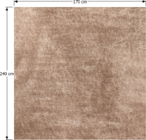Kusový koberec ANNAG, světle hnědá, 170x240 cm