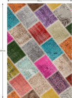 Vícebarevný koberec ADRIEL, 80x150 cm
