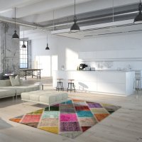 Vícebarevný koberec ADRIEL, 80x300 cm