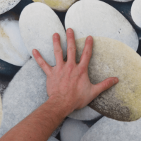 Koberec se vzorem kameny BESS, 80x200 cm