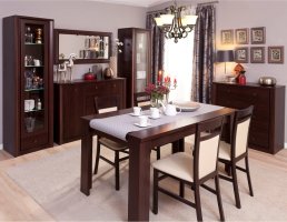 Komoda dvoudveřová, 5 zásuvková, kaštan, PREMIUM TYP 09
