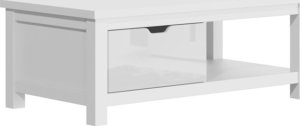 Konferenční stolek ARTEK AR90, bílý lesk / bílá