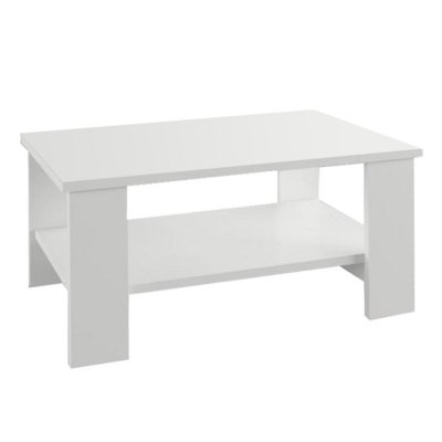 Konferenční stolek, DTD laminovaná, bílá, BERNARDO