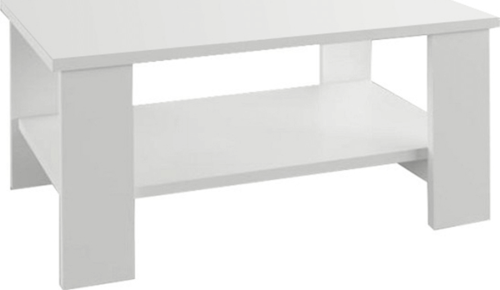Konferenční stolek, DTD laminovaná, bílá, BERNARDO