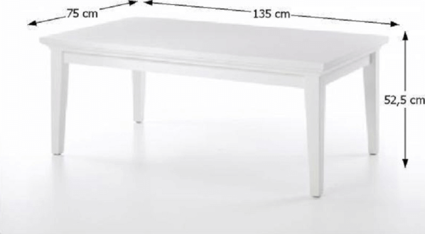 Bílý konferenční stolek PARIS 79872
