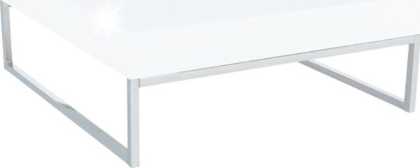 Konferenční stolek, chrom/bílá extra vysoký lesk HG, BOTTI