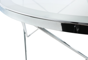 Konferenční stolek, chrom / čiré sklo, LEONEL