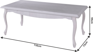 Konferenční stolek DA20, sosna bílá, VILAR