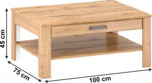 Konferenční stolek, dub apalačský, Pusan T
