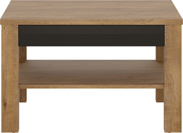 Konferenční stolek, dub lefkas tmavý / černý mat, LUCITA HAVT01