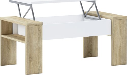 Konferenční stolek PULA, dub sonoma/bílá