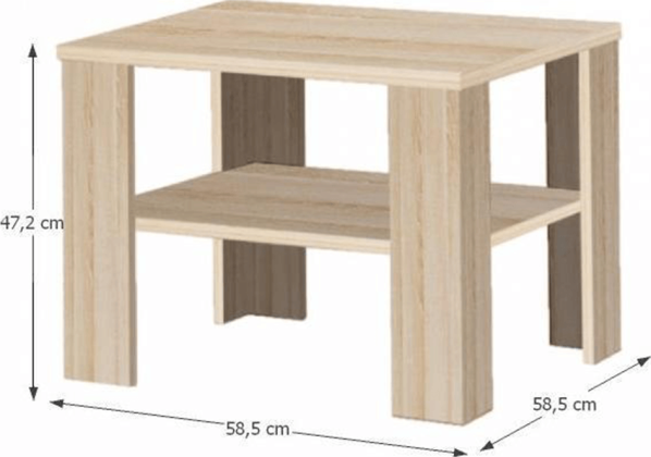 Konferenční stolek, malý, dub sonoma, INTERSYS 21