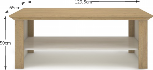 Konferenční stolek ARMOND Typ 14, sosna skandinávská / dub kamenný