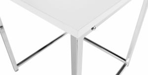 Set 3 konferenčních stolků, bílá matná/chrom, MAGNO TYP 3