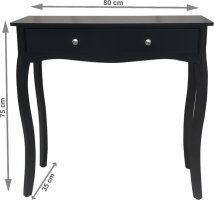 Konzolový stolek, černá, DENON