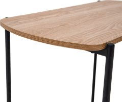 Konzolový stolek v industriálním stylu, akácie / černá, HOLAR