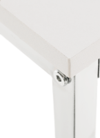 Konzolový stolek v industriálním stylu, bílá / chrom, Kornis