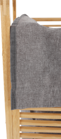 Koš na prádlo POKO, přírodní bambus/šedá