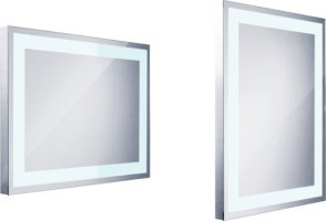 Koupelnové LED zrcadlo s ostrými rohy, 600x800mm, vypínač
