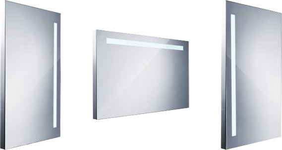 Koupelnové LED zrcadlo s ostrými rohy, 1000x600mm
